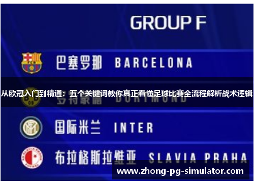 从欧冠入门到精通：五个关键词教你真正看懂足球比赛全流程解析战术逻辑